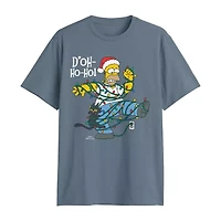 Mens Crew Neck Short Sleeve Classic Fit The Simpsons Big and Tall Graphic T-Shirt