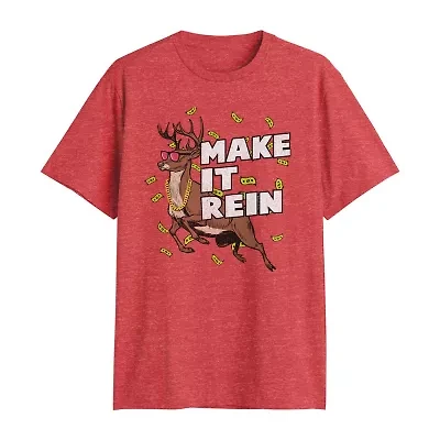 Mens Crew Neck Short Sleeve Classic Fit Big and Tall Graphic T-Shirt