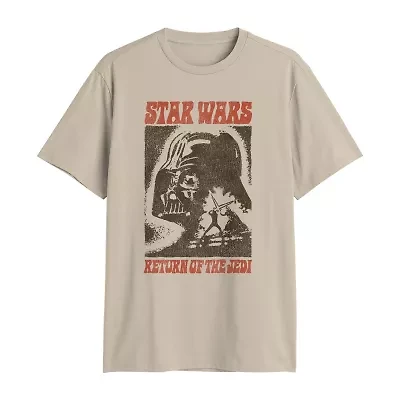 Mens Crew Neck Short Sleeve Classic Fit Star Wars Big and Tall Graphic T-Shirt