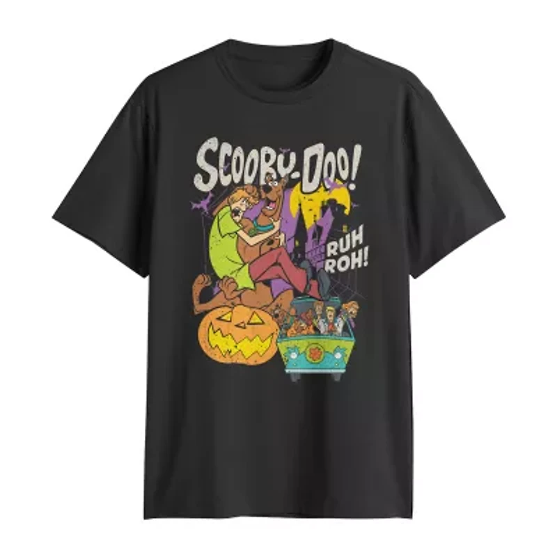 Mens Crew Neck Short Sleeve Classic Fit Scooby Doo Big and Tall Graphic T-Shirt