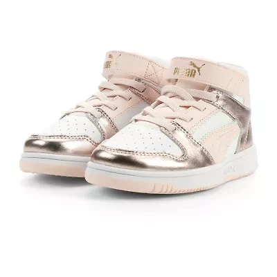 PUMA Rebound Layup Nu Romantic Little Kid Girls Basketball Shoes