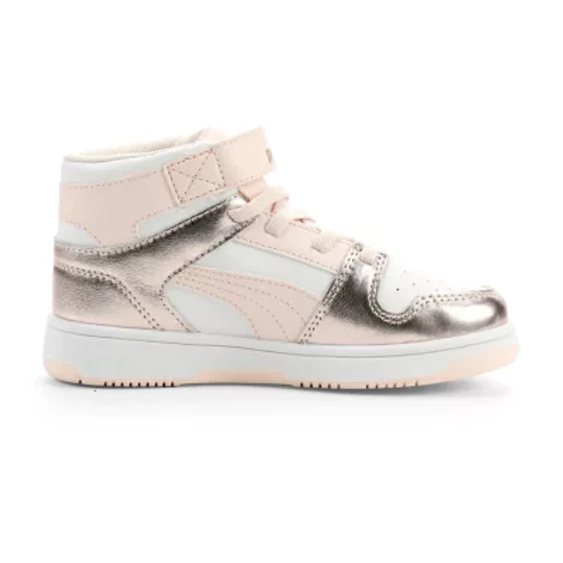 PUMA Rebound Layup Nu Romantic Little Kid Girls Basketball Shoes
