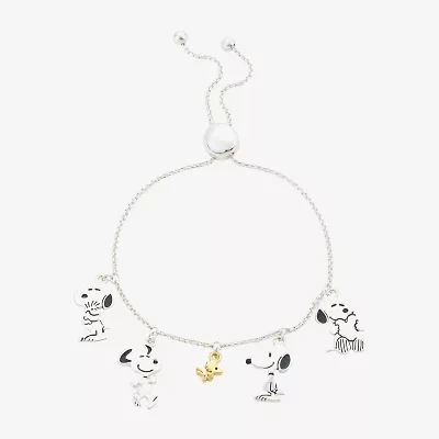 Womens 10K Gold Over Brass Peanuts Snoopy Bolo Bracelet