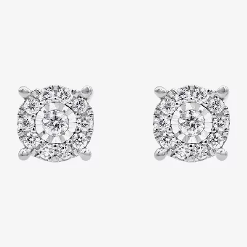 (F, Si2) Womens 1/2 CT. T.W. Lab Grown White Diamond Sterling Silver Round 2-pc. Jewelry Set