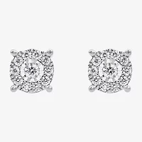 (F, Si2) Womens 1/2 CT. T.W. Lab Grown White Diamond Sterling Silver Round 2-pc. Jewelry Set