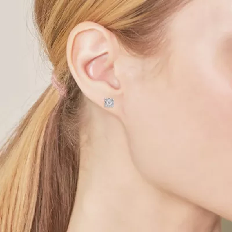 (F, Si2) Womens 1/2 CT. T.W. Lab Grown White Diamond Sterling Silver Round 2-pc. Jewelry Set