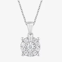 (F, Si2) Womens 1/2 CT. T.W. Lab Grown White Diamond Sterling Silver Round 2-pc. Jewelry Set
