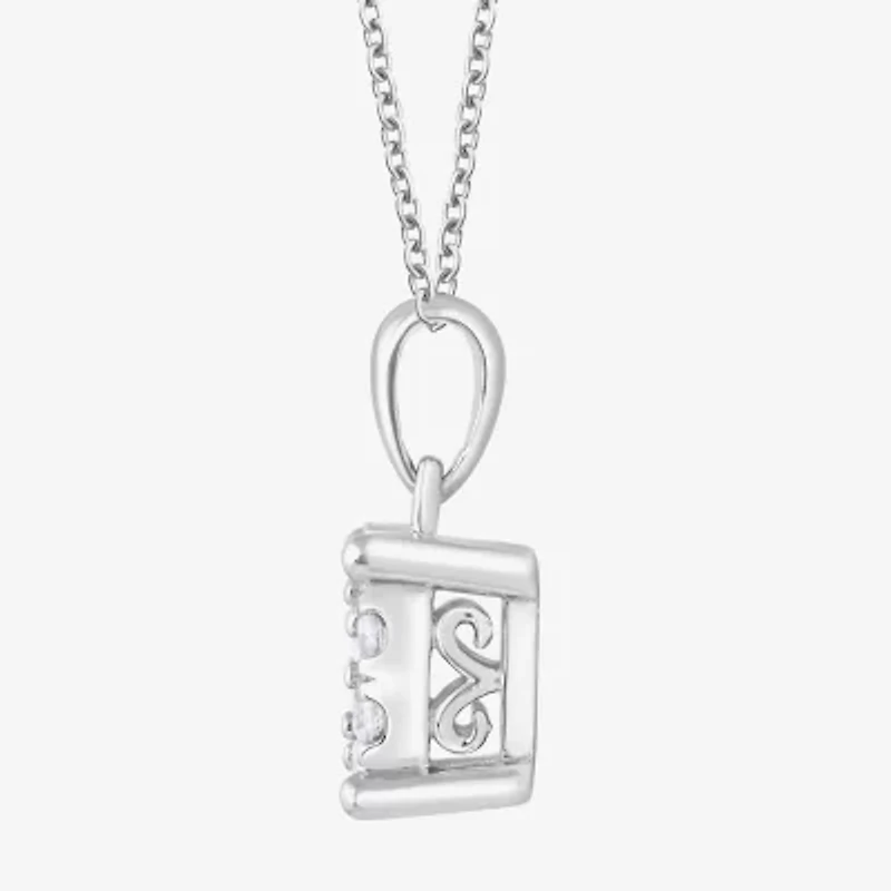 (F, Si2) Womens 1/2 CT. T.W. Lab Grown White Diamond Sterling Silver Round 2-pc. Jewelry Set