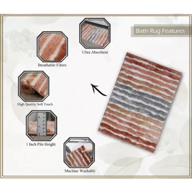 Home Weavers Inc Impression -pc. Bath Rug Set