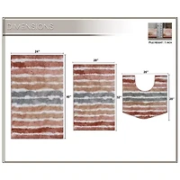 Home Weavers Inc Impression 3-pc. Bath Rug Set
