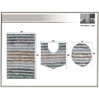 Home Weavers Inc Impression 3-pc. Bath Rug Set