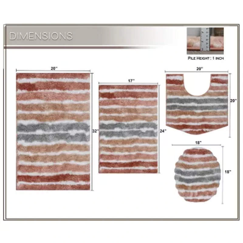 Home Weavers Inc Impression 4-pc. Bath Rug Set