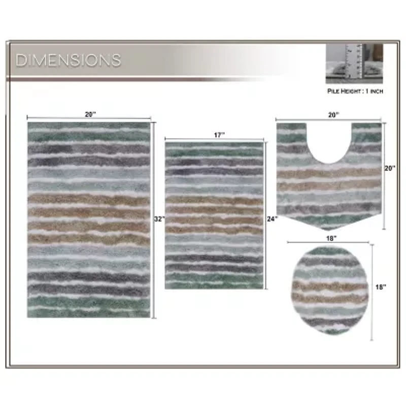 Home Weavers Inc Impression 4-pc. Bath Rug Set
