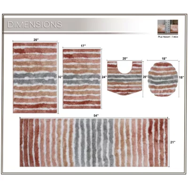 Home Weavers Inc Impression 5-pc. Bath Rug Set