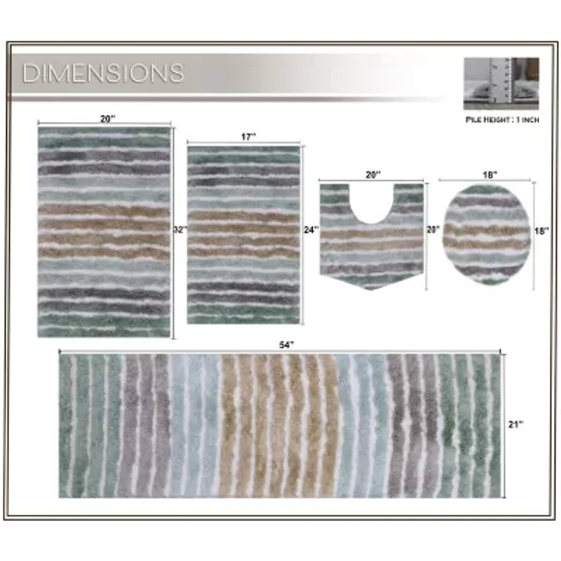 Home Weavers Inc Impression 5-pc. Bath Rug Set