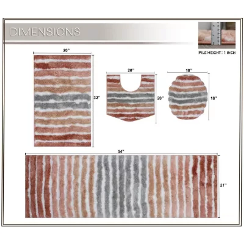 Home Weavers Inc Impression 4-pc. Bath Rug Set