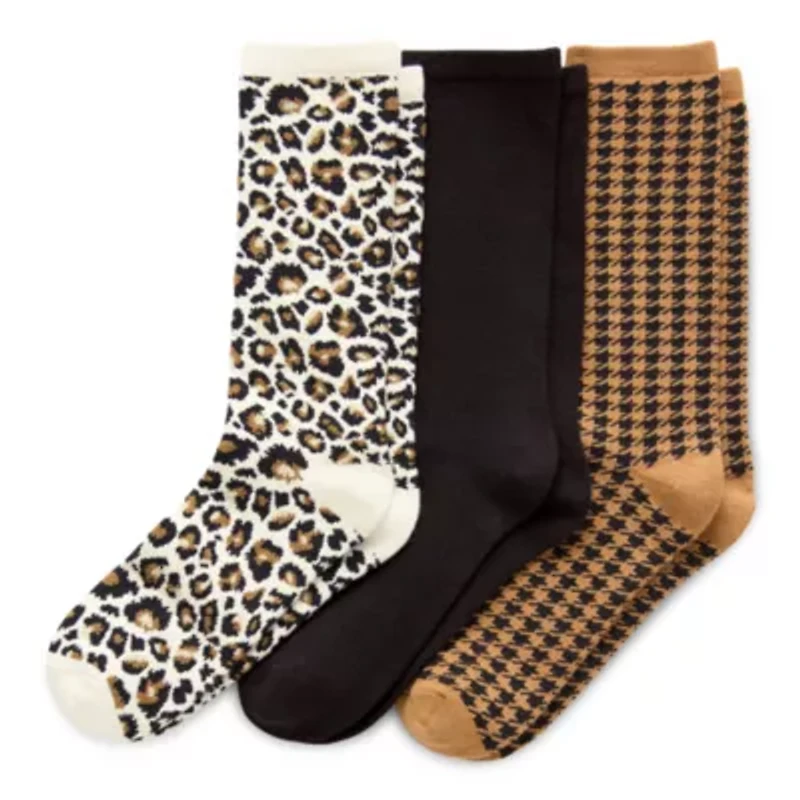 Mixit Everyday Essential Womens 3 Pair Crew Socks