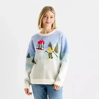 Forever 21 Juniors Womens Crew Neck Long Sleeve Pullover Sweater