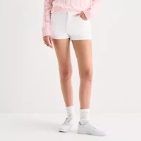 Arizona Curvy Womens 2 1/2" High Rise Juniors Denim Short