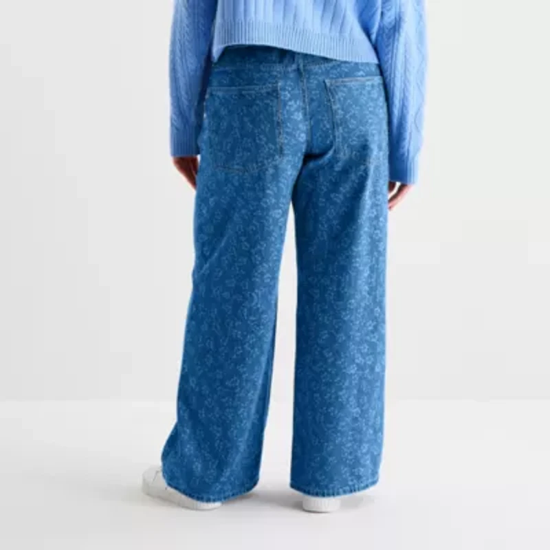 Arizona Womens Juniors Plus Low Rise Baggy Fit Jean
