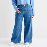 Arizona Womens Juniors Plus Low Rise Baggy Fit Jean