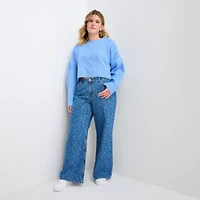 Arizona Womens Juniors Plus Low Rise Baggy Fit Jean