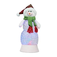 Northlight 11in Led Acrylic Snowman Christmas Snow Globe