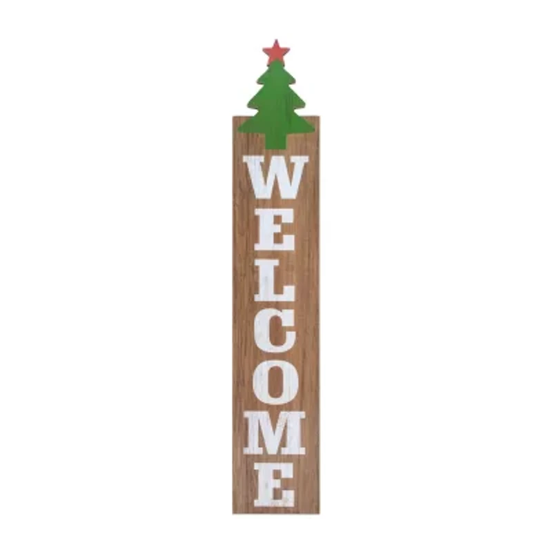 Northlight 31.5 In Green Christmas Tree And Red Star Christmas Yard Art