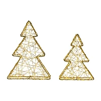 Northlight Led Gold Tree 2-pc. Christmas Tabletop Decor