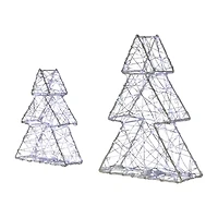 Northlight Led White Tree 2-pc. Christmas Tabletop Decor