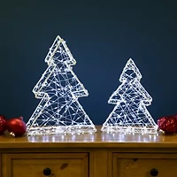 Northlight Led White Tree 2-pc. Christmas Tabletop Decor