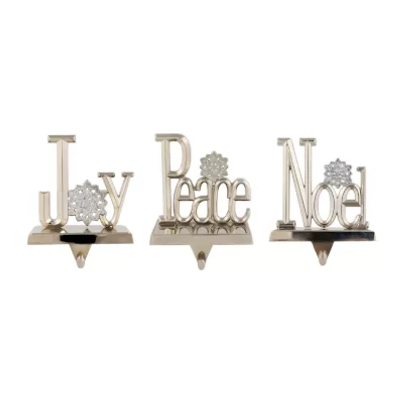 Northlight Peace Joy And Noel Metal Christmas Stocking Holder