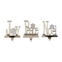 Northlight Peace Joy And Noel Metal Christmas Stocking Holder