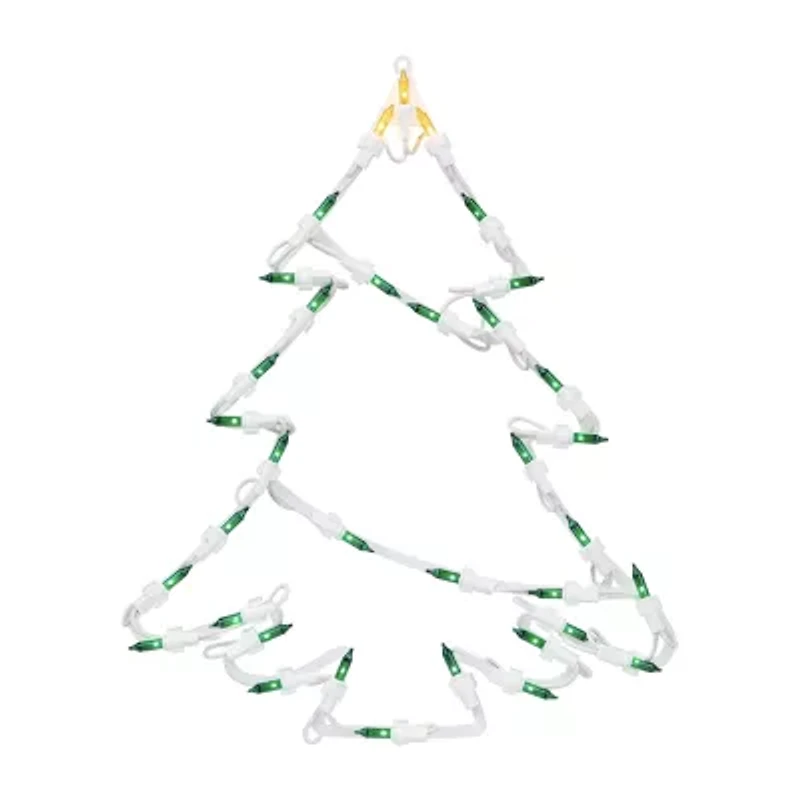 Northlight Lighted Tree Christmas Window Decor