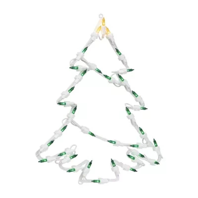Northlight Lighted Tree Christmas Window Decor
