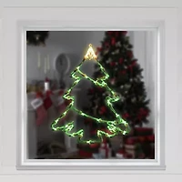 Northlight Lighted Tree Christmas Window Decor