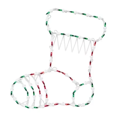 Northlight Lighted Stocking Christmas Window Decor