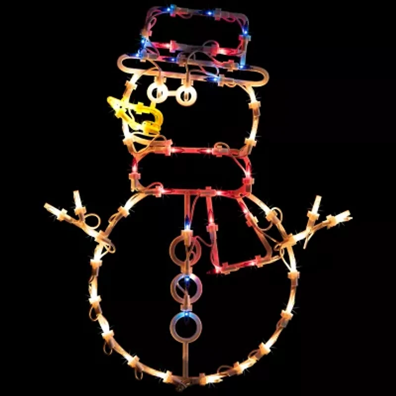 Northlight Lighted Snowman Christmas Window Decor
