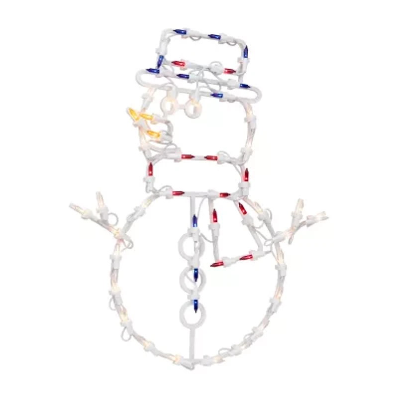 Northlight Lighted Snowman Christmas Window Decor