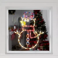 Northlight Lighted Snowman Christmas Window Decor