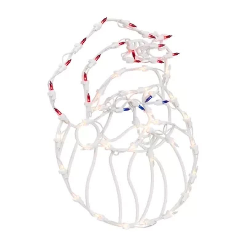 Northlight 18in Prelit Santa Claus Christmas Window Decor