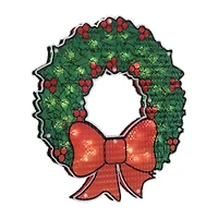 Northlight 15in Prelit Wreath Christmas Window Decor