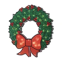 Northlight 15in Prelit Wreath Christmas Window Decor