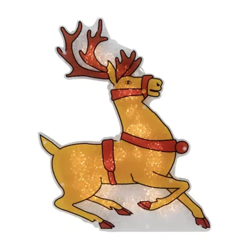 Northlight 18in Prelit Reindeer Christmas Window Decor