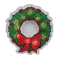 Northlight Lighted Wreath Christmas Window Decor