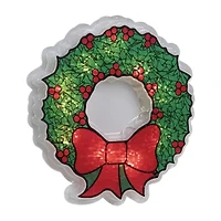 Northlight Lighted Wreath Christmas Window Decor