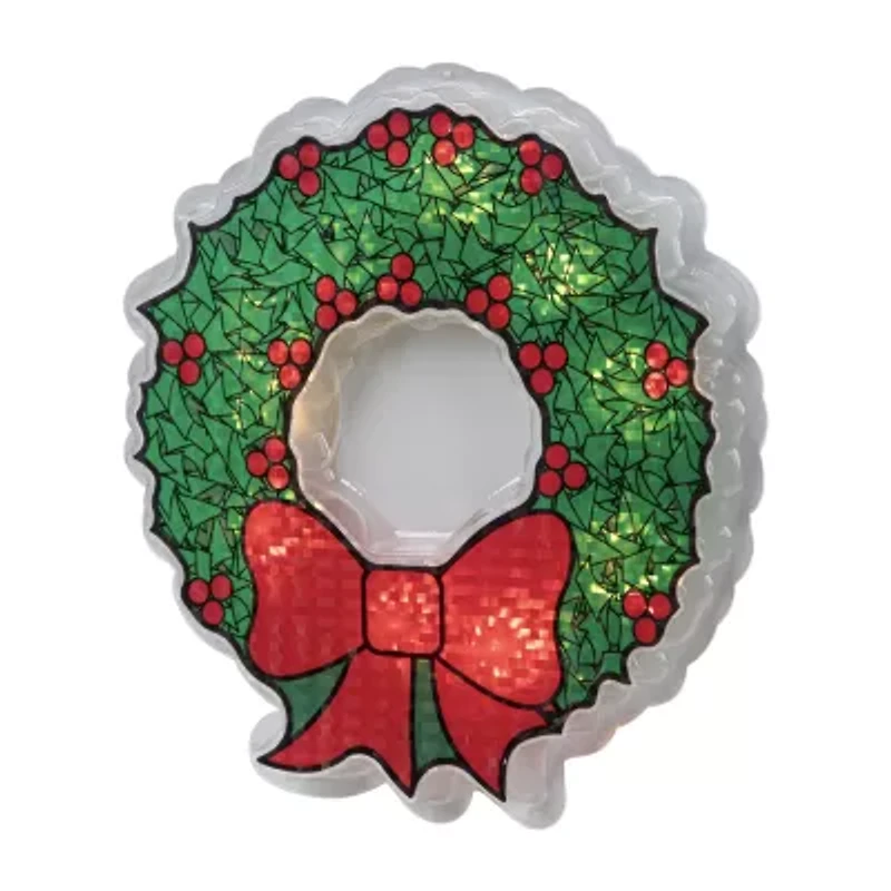 Northlight Lighted Wreath Christmas Window Decor