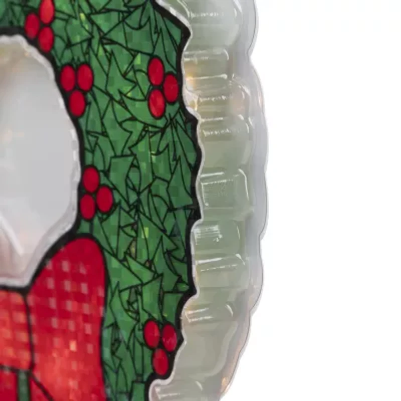 Northlight Lighted Wreath Christmas Window Decor