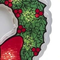 Northlight Lighted Wreath Christmas Window Decor