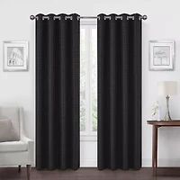 Regal Home Dimensions Solid Grommet Top Energy Saving Blackout Single Curtain Panel